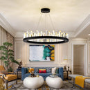 Axyaa LED Crystal Pendant Chandelier for Living Room, Dining, Bedroom & Hall