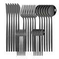 30-Piece Pink Silver Stainless Steel Dinnerware Set by Axyaa