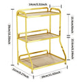 Axyaa 3 Tier Gold Vanity Organizer for Countertop Storage & Display