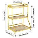 Axyaa 3 Tier Gold Vanity Organizer for Countertop Storage & Display