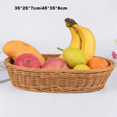 Axyaa Elegant Rattan Woven Fruit Plate & Tea Tray