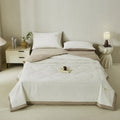 Axyaa Cotton Jacquard Summer Quilt Set - Single Size, Airy & Cooling, Four Pieces