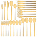 Axyaa Black & Gold Stainless Steel Cutlery Set - 20 Pieces