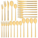 Axyaa Black & Gold Stainless Steel Cutlery Set - 20 Pieces
