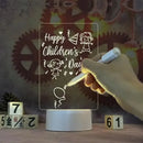 Axyaa LED Message Board Desk Lamp Night Light with Pen for Creative Holiday Decor
