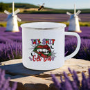 Axyaa Halloween Dwarf Pumpkin Enamel Mug: Holiday Gift, Cute Drinkware
