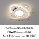 Axyaa Modern LED Ceiling Light Black Indoor Lamp for Bedroom, Living Room, Balcony