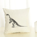 Axyaa Dinosaur Print Cotton Linen Pillowcase for Home Decor