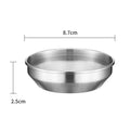 Axyaa 304 Stainless Steel Seasoning Dish Set - Round Golden Barbecue Saucer Plates
