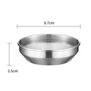 Axyaa 304 Stainless Steel Seasoning Dish Set - Round Golden Barbecue Saucer Plates