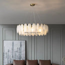 Axyaa Nordic Feather Crystal Chandelier LED Suspended Lamp