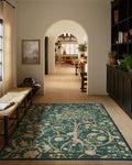 Axyaa French Retro Printed Rug for Living Room, Bedroom, Sofa, and Coffee Table