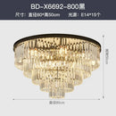 Axyaa Multilayer Crystal Chandelier Modern Luxury Glass Hanging Lamp