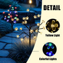 Axyaa Solar Sakura Tree Pathway Light: 8 Modes, Outdoor Flush Mount Garden Lighting