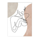 Axyaa Abstract Woman Face Line Couple Canvas Painting Sexy Body Poster Bedroom Decor