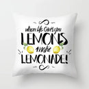 Lemon Pattern Summer Cushion Cover Throw Pillow for Sofa Decoration by Axyaa