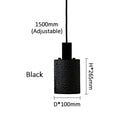 Axyaa Black Stone LED Pendent Lamp for Modern Home and Coffee Shop Décor