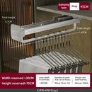 Axyaa Extendable Clothes Rail | Top Mount Wardrobe Hanger | Adjustable Trouser Organiser