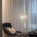 Axyaa Modern Clear Glass Globe LED Pendant Chandelier for Dining Room Kitchen Bedroom