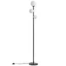 Axyaa Three-headed Iron Art Floor Lamp - Milk White Ball LED Lighting