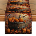 Watercolor Maple Leaf Table Runner by Axyaa - Kitchen & Dining Decor, Washable & Elegant