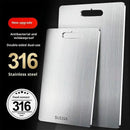 Axyaa Double Sided Stainless Steel Panel Chopping Board - Thick Kitchen Cutting Block