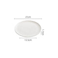 Axyaa Circular Ceramic Hammer Pattern Shallow Plate - Pure White Specialty Tableware