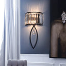 Axyaa Gold Black Crystal LED Wall Lamp for Chic Interiors