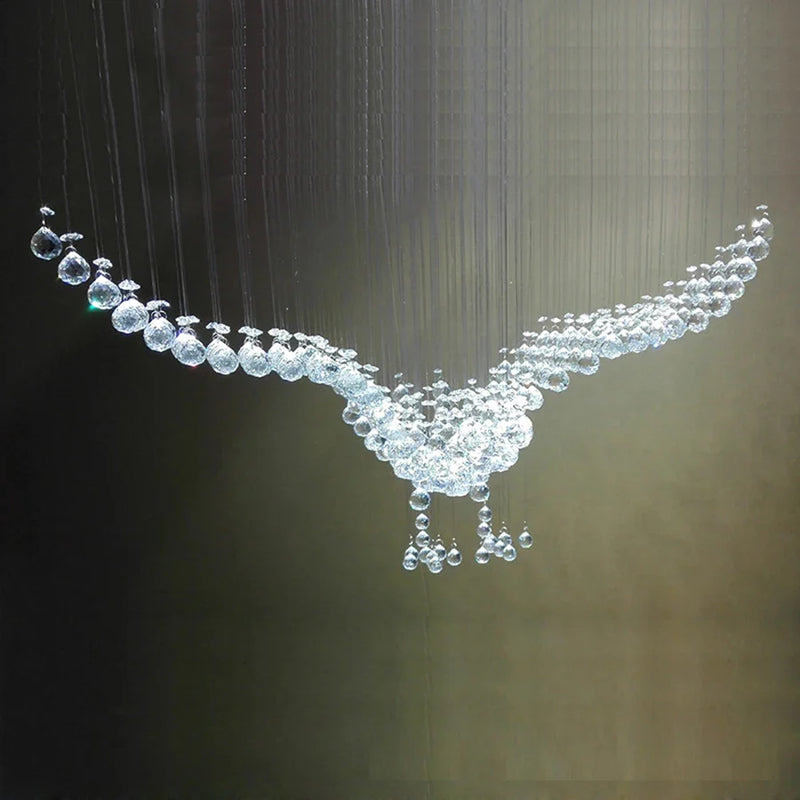 Axyaa Luxury Crystal Chandelier LED Lights for Modern Living Room