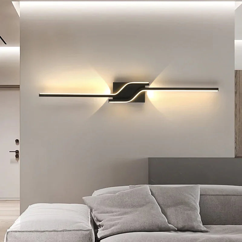 Axyaa Modern LED Black Wall Light Sconce for Indoor Lighting Decor