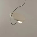 Axyaa Round Iron LED Pendant Light: Modern Ceiling Chandelier for Home Indoor