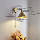 Axyaa Copper LED Wall Light: Modern Nordic Lamp for Dining, Bathroom, Bedroom