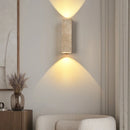 Axyaa Yellow Travertine LED Wall Lamp for Home Interior, 110v 220v Minimalist Living Room Stair Light