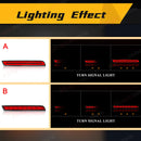 Axyaa LED Rear Bumper Reflectors for Chevy Malibu - Running Flowing Turn Signal Brake Lamps