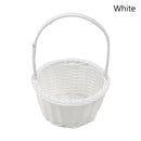 Axyaa Flower Storage Basket Round Plastic Vine Shopping Hamper