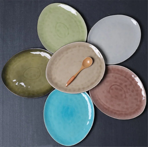 Axya Hot Sauce Dish Plate Set - Ceramic, Stylish, Functional