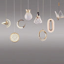 Axyaa Rotatable LED Round Pendant Lamp for Indoor Living Room Art Decor