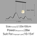 Axyaa LED Pendant Lights 100/120CM: Modern Kitchen Dining Bar Hanging Lamp Fixtures