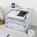 Axyaa Desk Organizer with Drawer and Screen Tray, Multi-functional File Rack