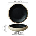 Axyaa Japanese Style Soup Salad Sashimi Plate Set Kitchen Tableware Pottery