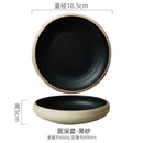 Axyaa Japanese Style Soup Salad Sashimi Plate Set Kitchen Tableware Pottery