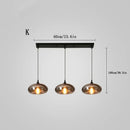 Axyaa Grey Glass Pendant Light for Dining and Bar, Industrial Chandelier