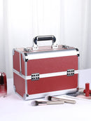 Axyaa Portable Aluminum Makeup Train Case Organizer