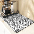 Axyaa Geometric Coasters Set of 4 Black White Dining Table Placemats Mats