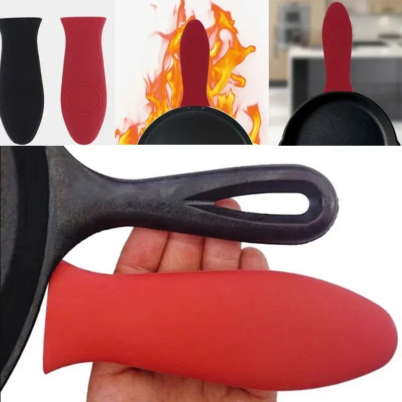 Axyaa Silicone Pot Handle Sleeve - Heat Resistant Cookware Accessories