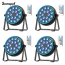 Axyaa RGBW LED Par Light 4IN1 DJ Party Lights with Remote Control