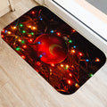 Axyaa Christmas Balls Tree Printed Door Mat Non-Slip Floor Carpet)((((
