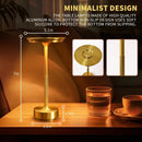 Axyaa Rechargeable Wireless Touch Lamp for Bedroom, USB-C, Camping Candle, Desk Lamp