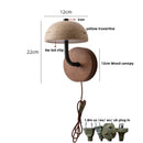 Axyaa Up Down Rotate LED Wall Light - Pull Chain Switch Wood Home Decor Lamp