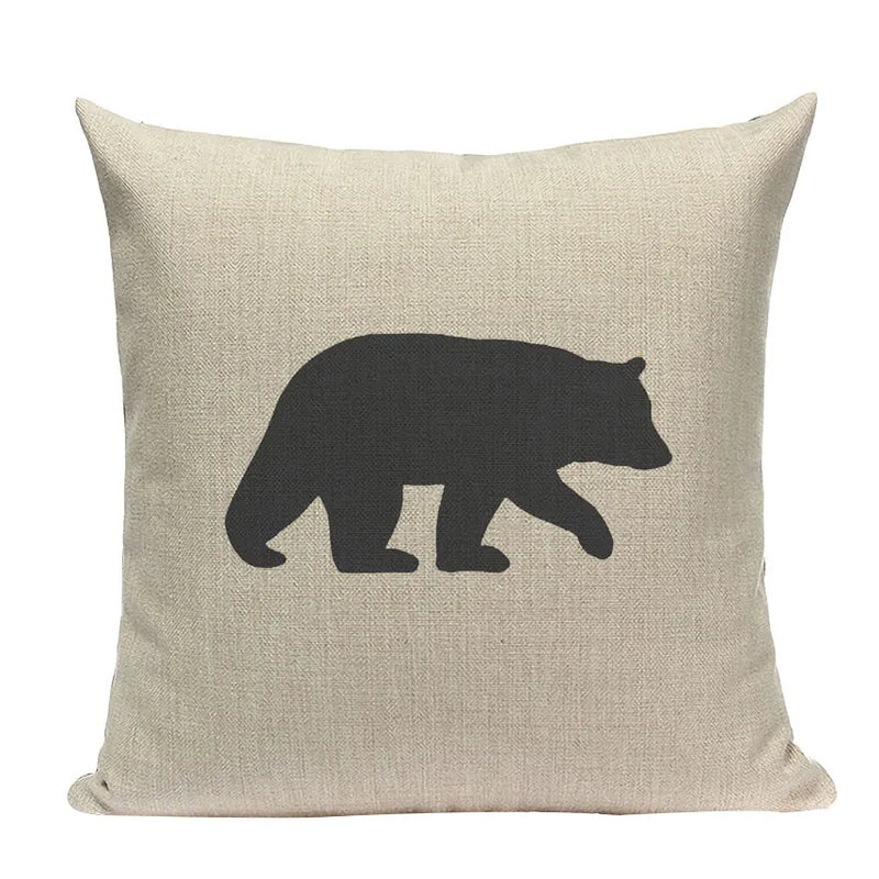 Axyaa Nordic Wildlife Cushion Covers 45x45cm Square Printed Pillow Case